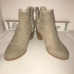 Melrose Avenue 100% Vegan Suede Block Heel bootie
